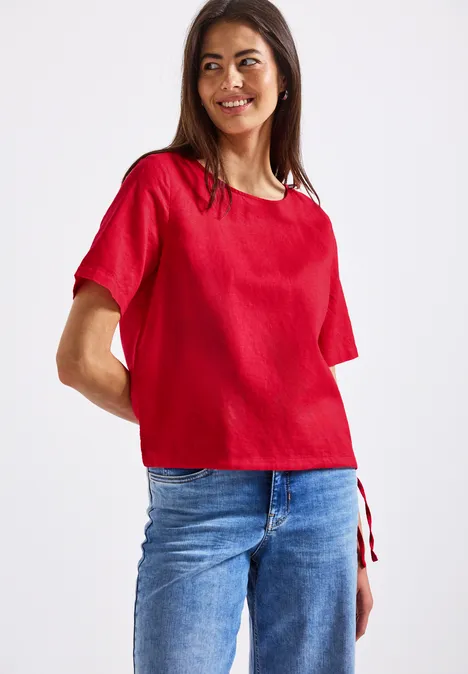 Blusenshirt mit Tunnelzug glory red