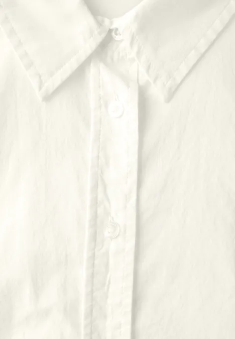 Baumwoll-Hemdbluse off white