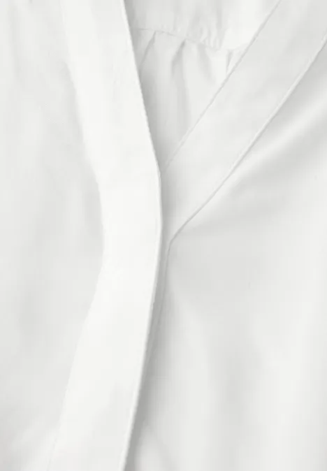 Split Neck Blusentop off white
