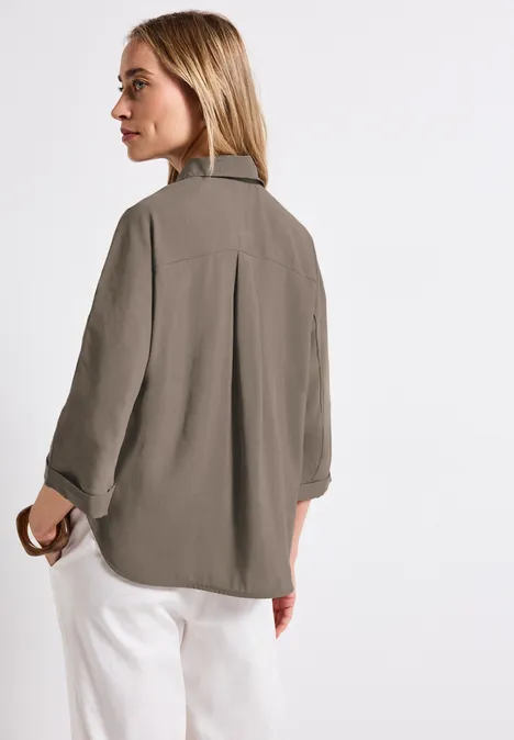 Dolman Hemdbluse dark tumbled beige