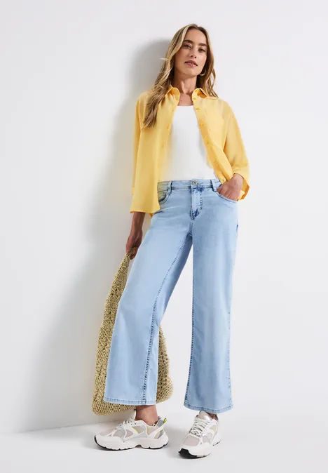 Dolman Hemdbluse buttercream yellow