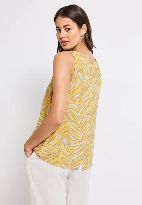 Top mit Knopfleiste buttercream yellow