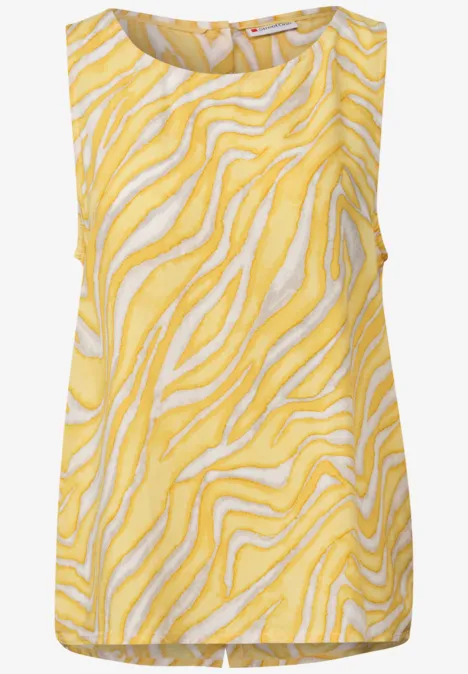Top mit Knopfleiste buttercream yellow
