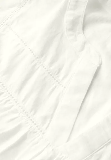 Bluse mit Tape-Details off white