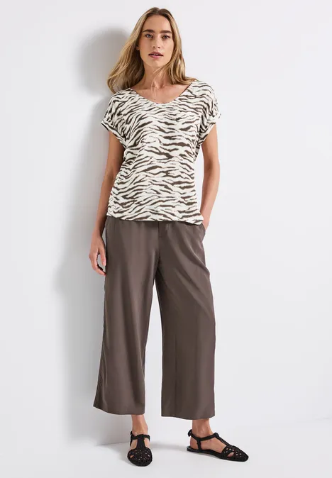 Bluse mit Rückenausschnitt nomad brown