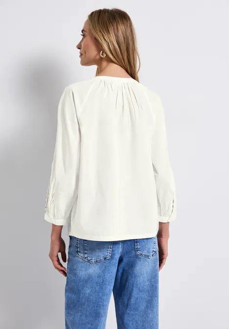 Tunika mit Häkeldetails off white