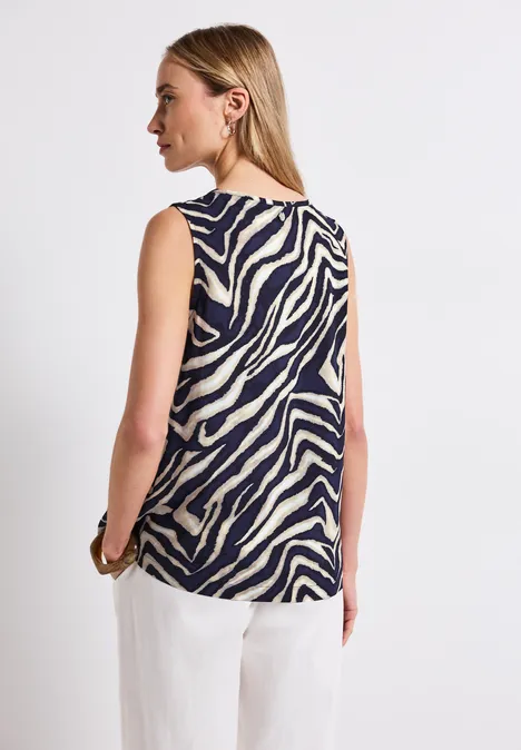 Blusentop mit Cut-Out deep blue