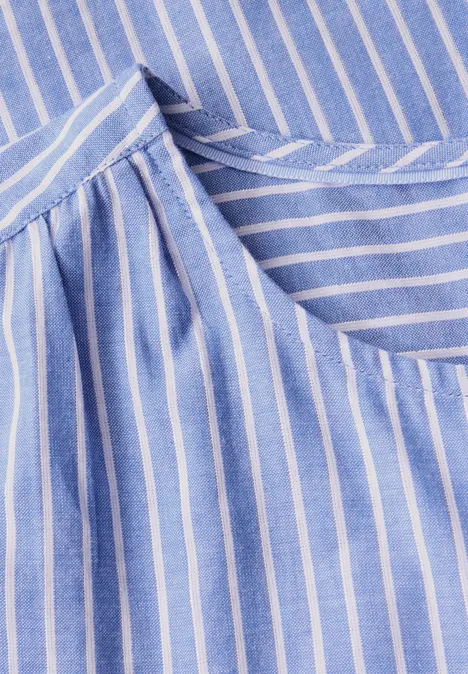 Gestreifte Bluse mit Glitzer original blue