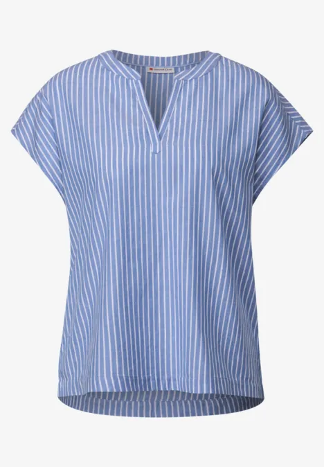 Chambray Bluse mit Glitzer original blue