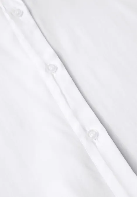 Bluse mit Bowlingkragen White