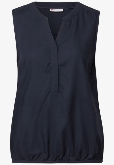 Top chemisier en couleur unie deep blue