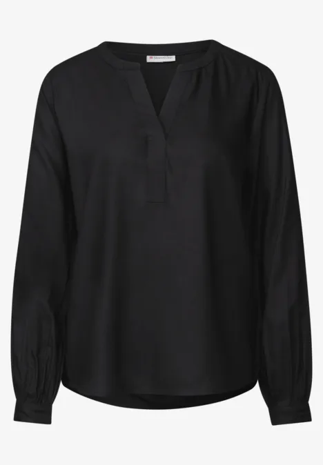 Tuniek met gespleten hals Black