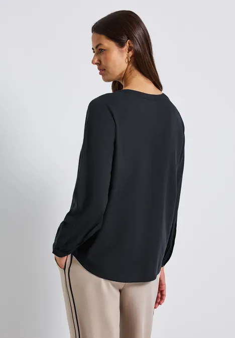 Split Neck Tunika dark blue