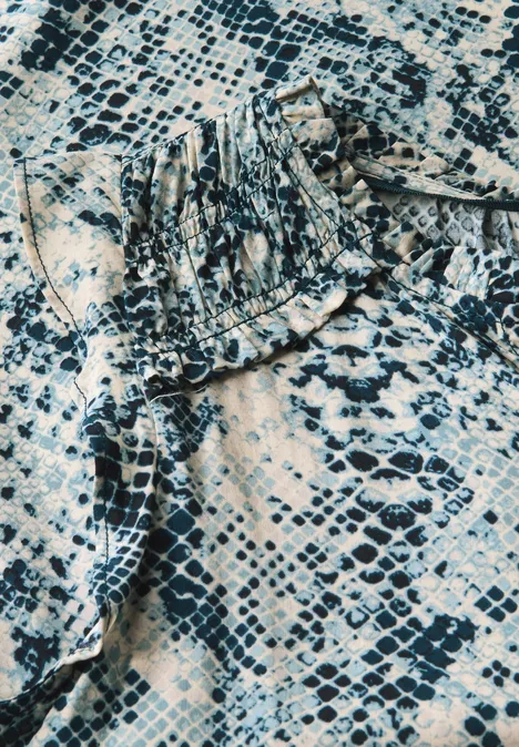 Bluse mit Snake Print arona blue