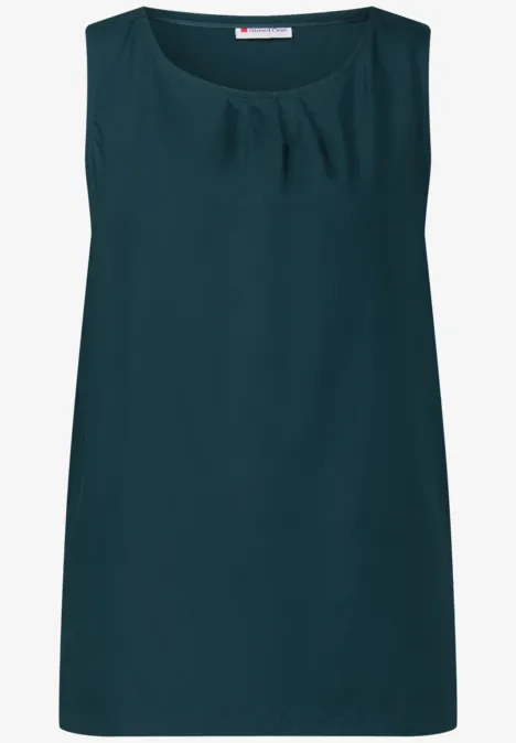 Blusentop mit Raffung tide blue