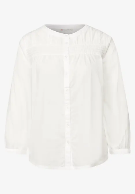 Baumwollbluse mit Details off white