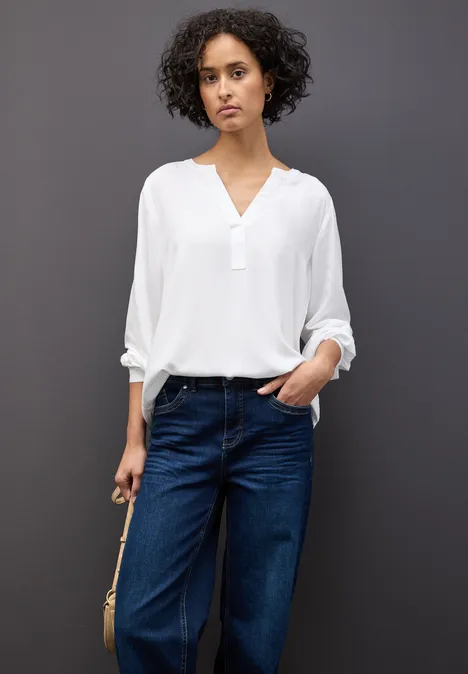 Tuniek met gespleten hals White