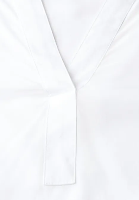 Split Neck Tunika White
