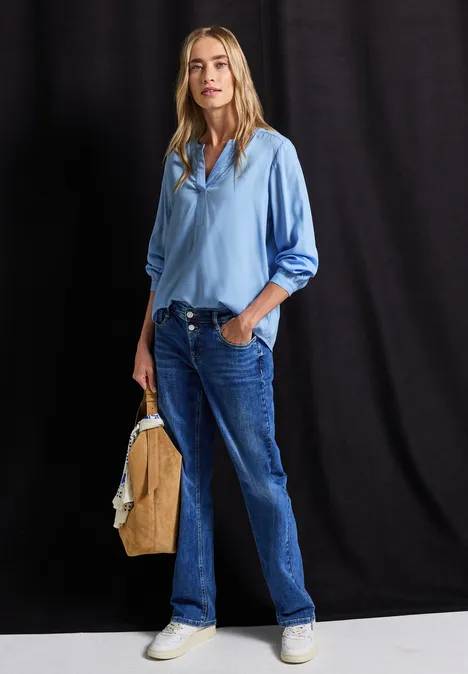 Split Neck Tunika original blue