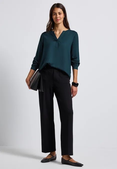 Split Neck Tunika tide blue