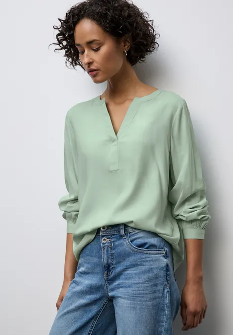 Split Neck Tunika serene green