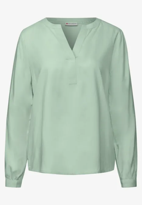 Tuniek met gespleten hals serene green