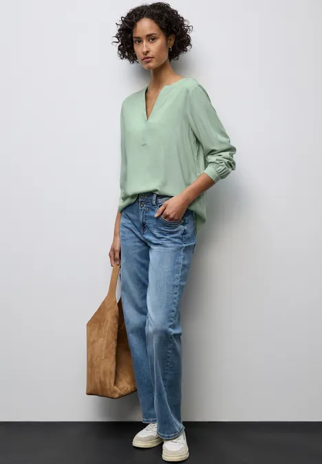 Split Neck Tunika serene green