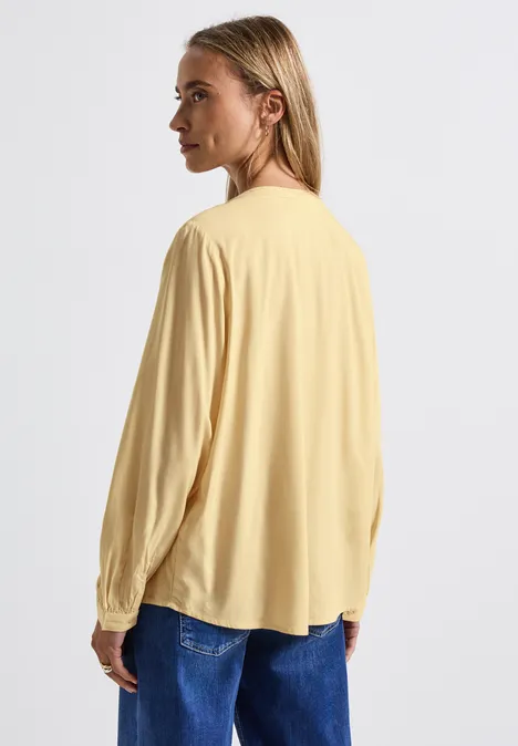 Split Neck Tunika buttercream yellow