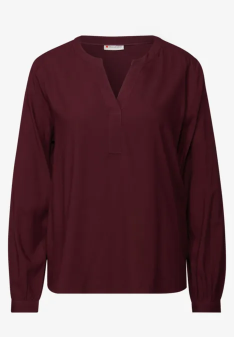 Split Neck Tunika wildberry red