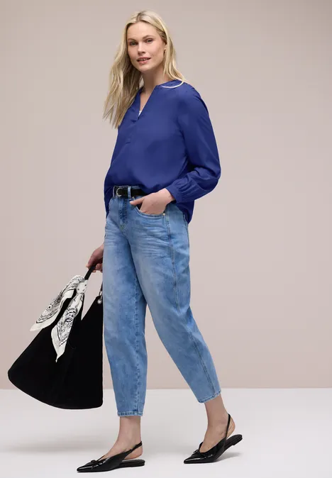 Tunique Split Neck amparo blue