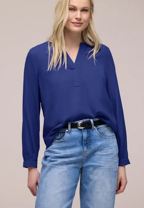 Tunique Split Neck amparo blue