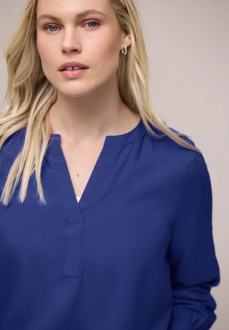 Tunique Split Neck amparo blue