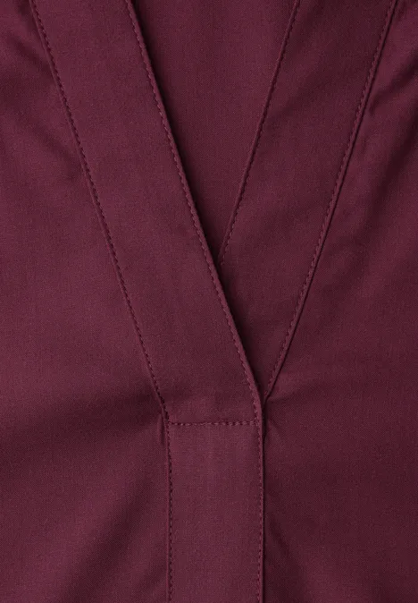 Tuniek met gespleten hals truffle red