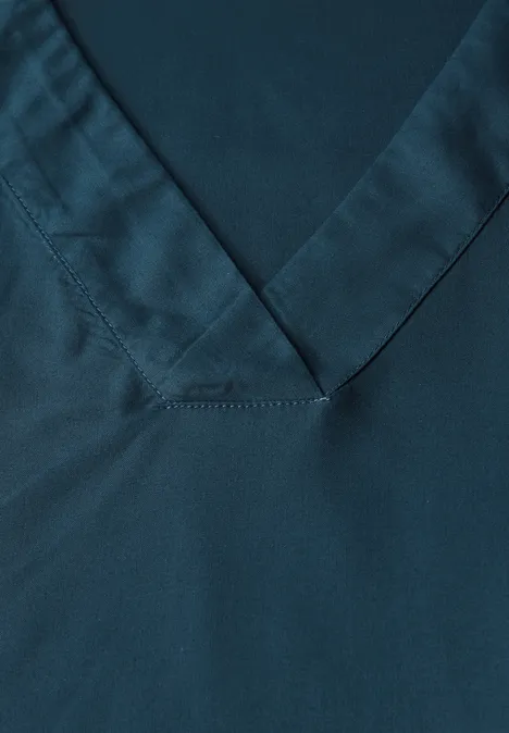 V-Neck Blusenshirt tide blue