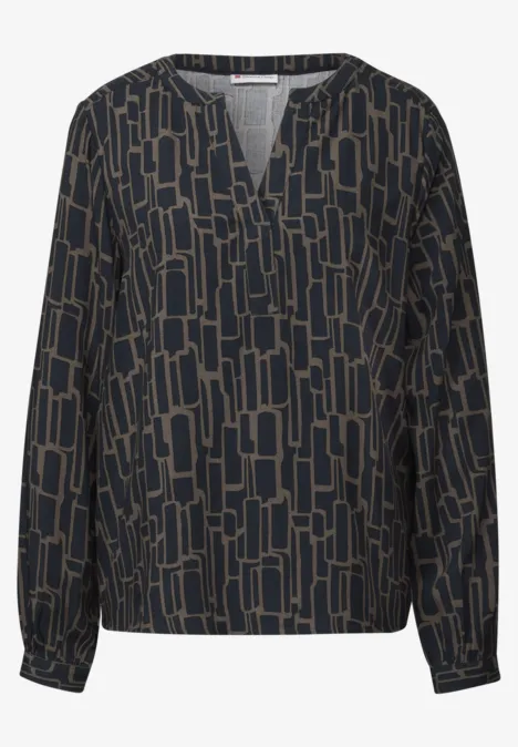 Blouse à motifs deepwater blue