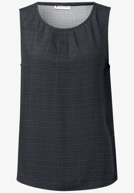 Top chemisier à motifs deepwater blue