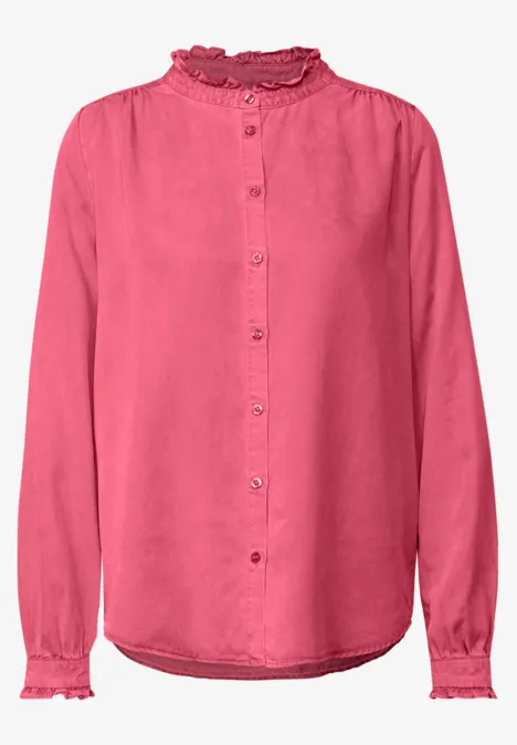 Tuniek met gewassen look almond coral