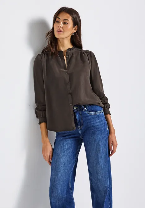 Tunika Washed-Look deep roast brown