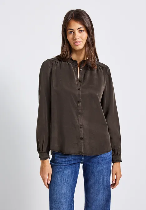 Washed-Look Tunika deep roast brown