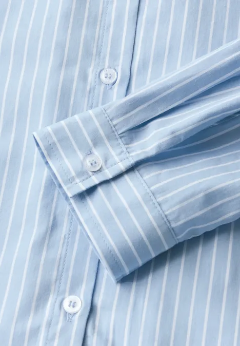 Gestreifte Business Bluse original blue