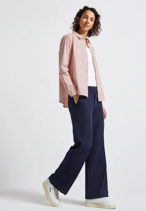 Gestreifte Business Bluse faded rose
