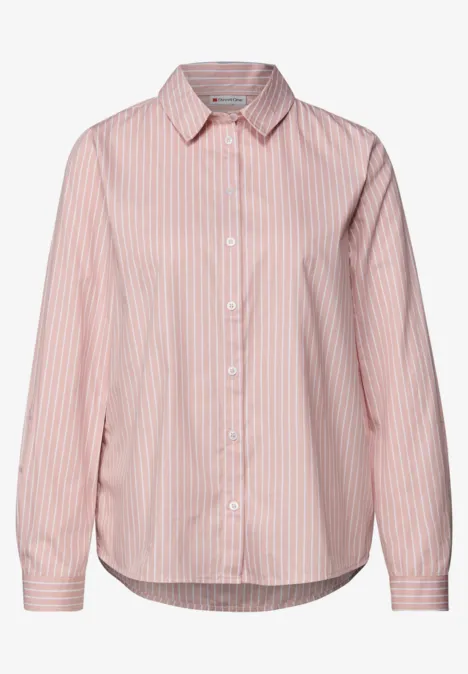 Blouse d'affaires rayée faded rose