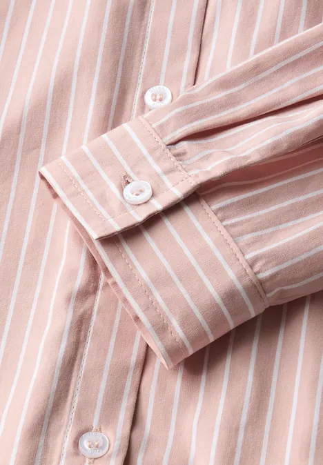 Gestreifte Business Bluse faded rose
