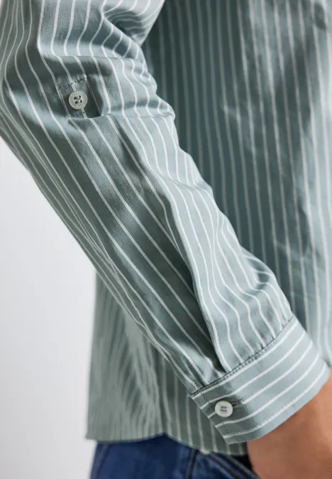 Gestreifte Business Bluse arona blue