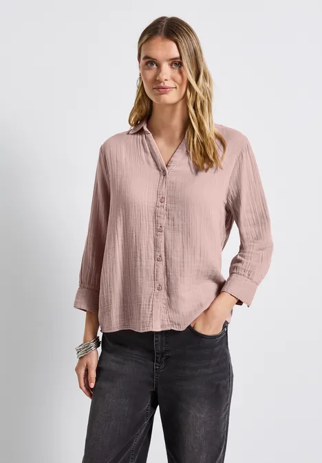 Musselin Hemdbluse faded rose