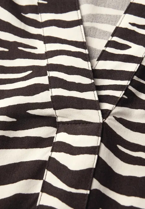 Tunika mit Zebra Print deep roast brown
