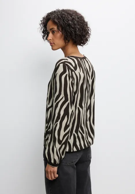 Tunika mit Tape-Details deep roast brown