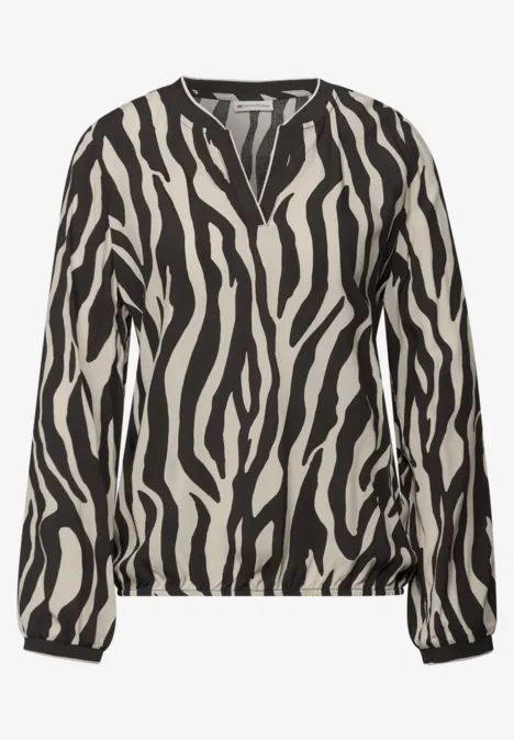 Tunika mit Tape-Details deep roast brown