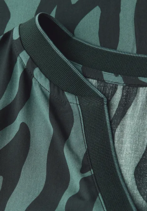 Tunika mit Tape-Details evernight green