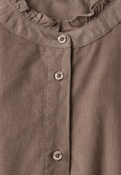 Cordbluse mit Tunnelzug silk brown